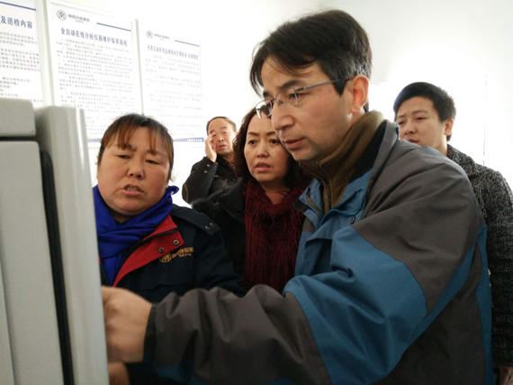 渭南市建设环保模范城市检查组到水情形公司大荔县城区污水处理厂检查创模事情