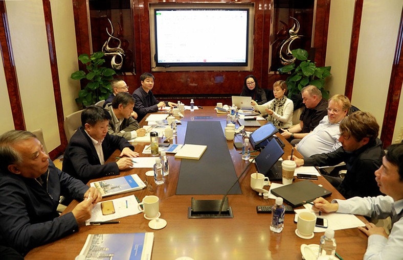 熊良虎赴京考察德国迪芬巴赫公司、、ESATPOINT GLOBAL公司生态环保板材装备工艺