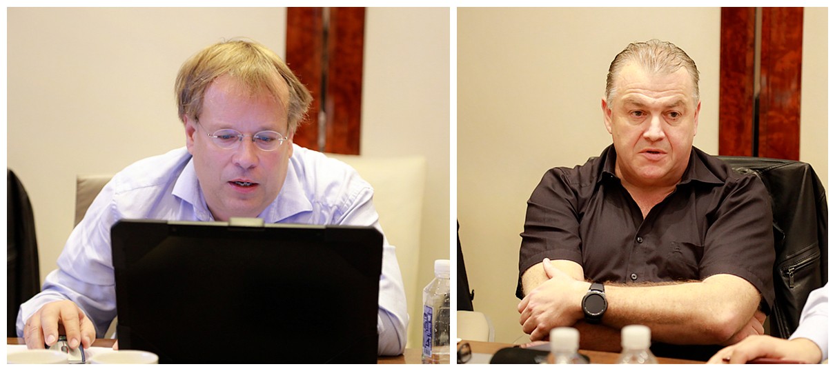 熊良虎赴京考察德国迪芬巴赫公司、、ESATPOINT GLOBAL公司生态环保板材装备工艺